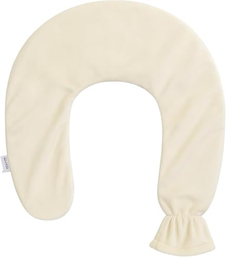 Marco Paul Hot Water Bottle for Neck - 2L Cream Wearable Hot Water Bag for Neck & Shoulder Heat Pad – Wrap Around Hot Water Bottle for Muscle Pain Relief, Arthritis Pain Relief
