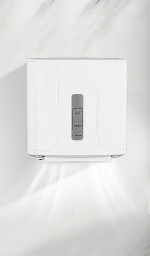 Asciugamani Elettrico A Parete, Asciuga Mani Automatico Potente A Freddo E A Caldo For Bagni, Ad Alta Velocità, A Risparmio Energetico, Commerciale O Domestico For Macchina Asciutta(White,Short style)