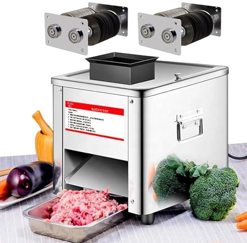 Affettatrice Professionale per Uso Domestico e al Ristorante, Taglia Carne Elettrico da 850 W con Lama di Ricambio da 15 mm, Affettatrice Automatica, Lavora in Silenzio,15mm