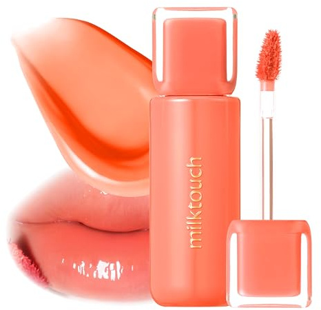 MILKTOUCH Jelly Lip Glow Tint Feuchtigkeitsspendender Lipgloss (01 New Peach Bear) 0,14 oz Liq (1 Stück)