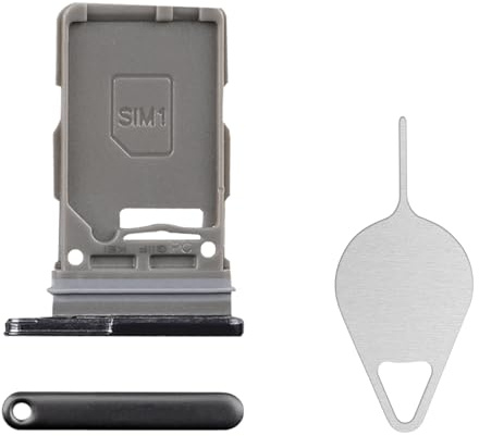 BESJMYT for Samsung Galaxy S21 Ultra 5G Sim Card Tray Replacement (Single SIM Version) Phantom Titanium Card Tray Slot Holder Bracket Adapter with Needle Ejector for S21 Ultra 5G SM-G998U SM-G998U1