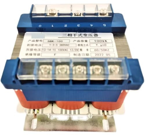 Transformateur triphasé de Type sec 380V à 100V, 100W, transformateur SBK-100VA triphasé à 4 fils, 1 pièces