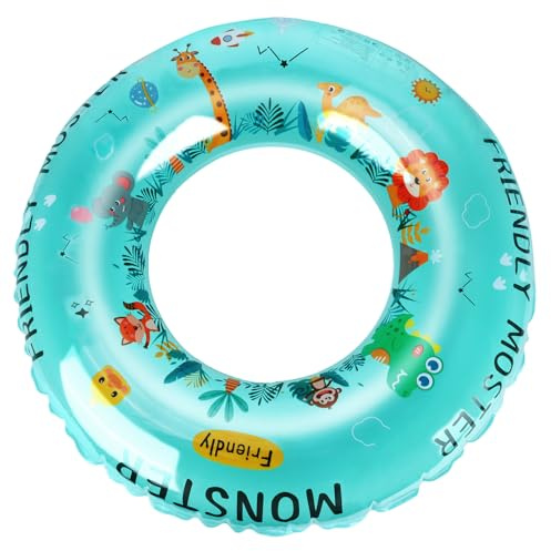 Schwimmring Kinder 3-6 Jahre, Schwimmreifen Kinder Sicherer, Aufblasbarer Schwimmringe, Klein Swimming Ring, Pool Spielzeug für Sommerpool und Strand Party für Junge Mädchen(62cm)(Wald-Dinosaurier)