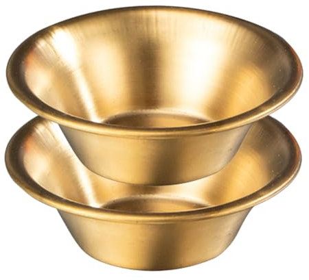 Warmhm 2pezzi Ciotole Per Salsa Inossidabile Per Condimenti Contenitori Per Salse Dipping Per Ristoranti e Resistente Temperature Set