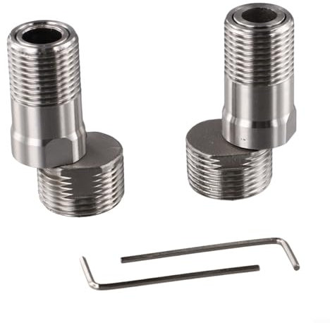 Raccord d'angle rotatif pour robinet d'angle extensible pour installation flexible de vanne de douche (2 pièces)