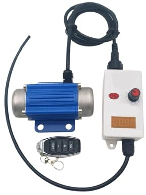 Motor de vibración, Mini Vibrador De Hormigón Sin Escobillas Con Motor Vibración Alta Velocidad 10-30 W Y Regulador Pantalla Digital Control Remoto,para mesa agitadora de arena(12V/30W)