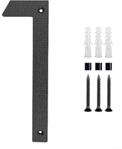 Vidonergy Numéro de maison | Grand numéro de maison extérieur de 30,5 cm pour mur extérieur, porte ou clôture | Chiffres ABS noir mat avec matériel de montage inclus | Convient (1)