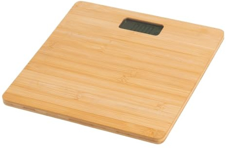 Báscula de baño Digital de Madera de bambú con Pantalla LCD de 28x28 cm