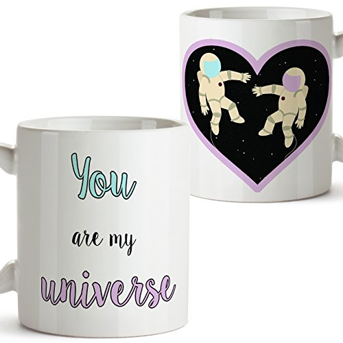 Tú Eres mi Universo Mug - Space Love - Taza de café como Regalo para los Amantes/Novio/Novia. - Taza Divertida y Original. (en inglés)