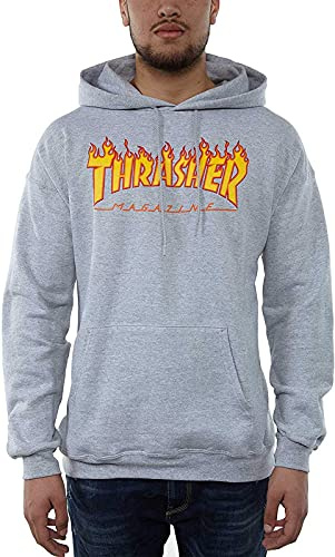 Thrasher Flame herr-t-shirt, med logotyp