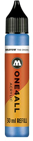 Molotow ONE4ALL Refill Acryl, Farbe 224 metallic blau 30 ml, Nachfülltinte für Permanentmarker