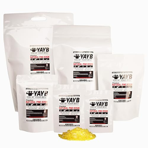 YAYB Natural Pine Rosin/Colophony - WW Grade UK & EU Certified Rosin Flake - Many uses: Dance, Climb, Music Industry
