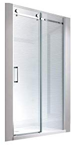 Glaszentrum Hagen - 8 mm | 195cm Höhe | Nischen- | Schiebetür | Duschtür | Nischentür | Duschwand | Dusche | Nischendusche | Schiebesysteme | ESG-Klarglas (105x195cm)