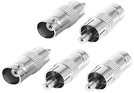NEW LON0167 5 x BNC Female Jack Socket to Terminal AVMale F/M Connector Adapter Replacements(5 Stück BNC-Buchse anTerminal AV-Stecker F/M R-F-SS-Koaxialkabel-Adapterstecker