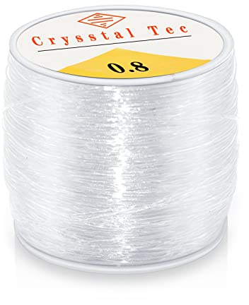 Bracelet Thread, Elastic For Jewellery Making - Clear Bead String, 0.8mm 100m
