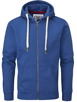 Charles Wilson Originals Hoodie Med Dragkedja (M, Cobalt (1021))