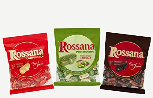 Fida, Rossana Tris Limited Edition con Ripieno Classico, al Pistacchio e al Cioccolato [3 Confezioni]