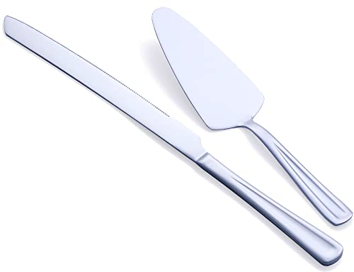 GoGeiLi Tortenmesser und Kuchenheber, Edelstahl Tortenmesser-Set beinhalten Tortenausstecher und Tortenheber für Hochzeit, Geburtstag, Partys