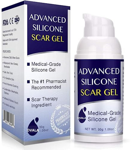 Silicone Scar Gel, Advanced Scar Gel for Surgical Scars, C-Section, Stretch Marks, Acne, Injury, Burns, Old and New Scars