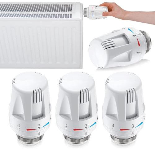 4 Pcs Valve Replacement Head: YOYIAG Valve Replacement Head Valve Replacement Head Temperature Control Heads Valve Accessories, Radiator Thermostat Head for Home, Apartment, Office