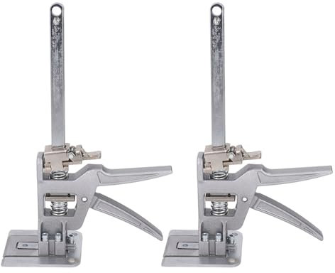 Ejoyous 2Pcs Heavy Duty Furniture Lifter Arm Tool Jack, Labor Saving Door Panel Lift, Adjustable 200KG Bearing Load Hand Jack Lift for Installing Cabinets