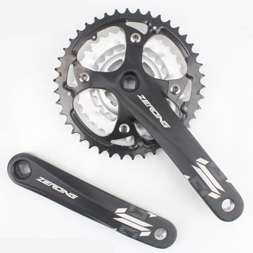 LSRRYD Fahrrad Kurbelgarnitur 42 32 22 Zähne 44 32 22 Zähne Für 8s 9s 170mm BCD 104 Kurbel Für Mountainbike Vierkant (Color : 170mm, Size : 22-32-44T)