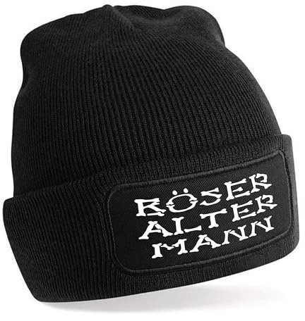 Herzbotschaft Beanie Strickmütze mit Spruch | Böser Alter Mann | Farbwahl | Unisex SoftTouch angenehm weiche und warme Wintermütze | OneSize Einheitsgröße für Erwachsene