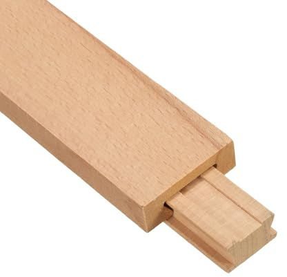 QUARKZMAN 2 Stück klassische Holz-Mittelstreckenführung 15-3/4 Zoll 40 cm | Ersatzset für Holzschubladenführungen, Holzschubladenführungen