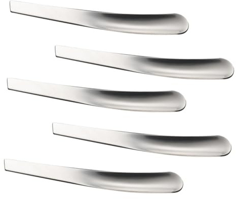 LIFKOME 5pcs Stainless Steel Egg Spoons Mixing Serving Spoons for Kitchen Tea Party