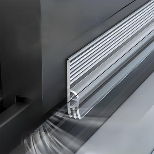 WEZKYLCG Wetterabisolier-Fensterdichtung, Silikon-Zugluftstopper, stark haftende Fensterisolierung für Winter, Türdichtungsstreifen für Fenster und Tür, transparent (3,3 cm x 1,8 m)