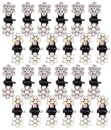 LAKJUOZ 24 Pezzi Fermagli Per Capelli Con Strass Mini In Cristallo Accessori Barrettes Copricapo Per Donne Ragazze