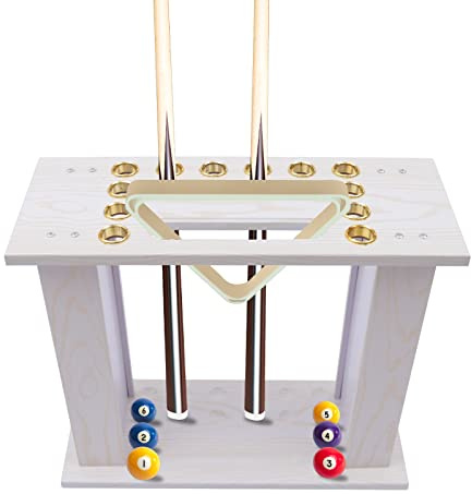 SUONTY Support de queue de billard en bois - Peut contenir 16 queues de billard et accessoires de billard - Queue de billard - Support de table