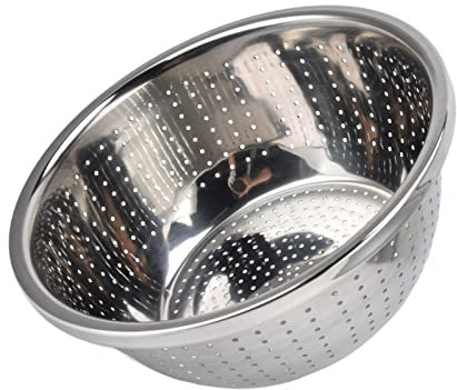 Akozon Scodella Multifunzione in Acciaio Inossidabile con Scatola in Carta Kraft – Colino per Lavare Frutta e Verdura, Utensile da per Drenare, Filtrare e Preparare i