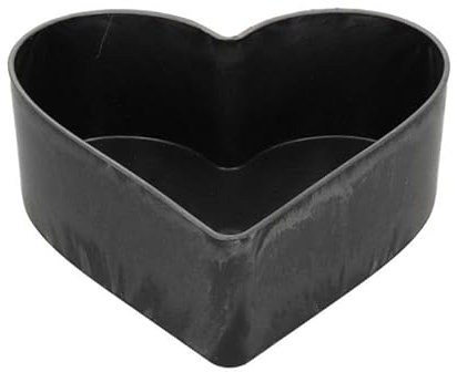 INNA-Glas Servierschale Herzform HAVIN aus Kunststoff, schwarz, 26x24x7,5cm | Deko Schale