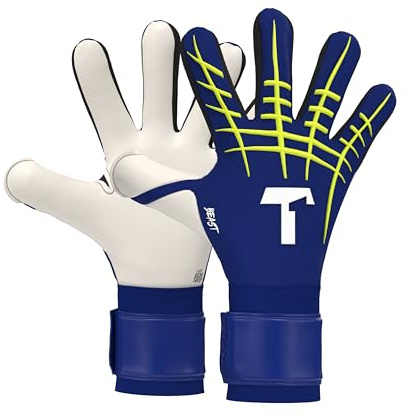 T1TAN Profi Torwarthandschuhe Herren Beast Fingerschutz, Größe 6-11, Torhüterhandschuhe Erwachsene,Tormannhandschuhe Jugendliche, Fußball Torwart