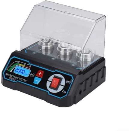 Honseadek Détecteur d'étincelles réglable pour testeur de bobine d'allumage 12 V avec écran LCD, 3 trous pour test moteur automobile, noir