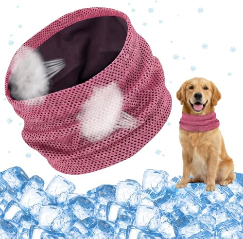 Bandana de Refroidissement pour Chien, Collier Rafraichissant pour Chien, Bandana Chien Refroidissement, Foulard Chien Rafraîchissant, Réutilisable, pour Rafraîchir Chiens en Été, 45 x 13 CM