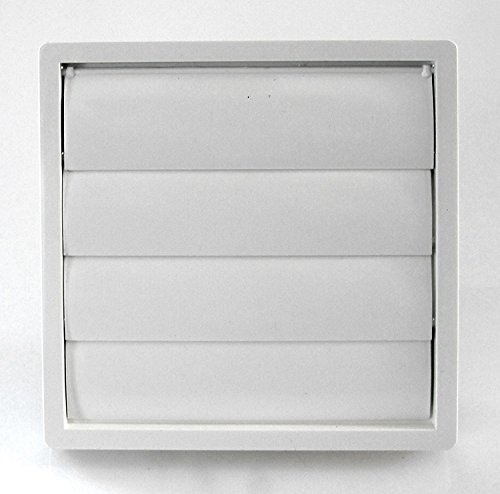 calimaero® VK 150 mm Grille de Ventilation Carré en Plastique avec Clapet Anti-Retour pour Sortie Extracteur Ventilateur