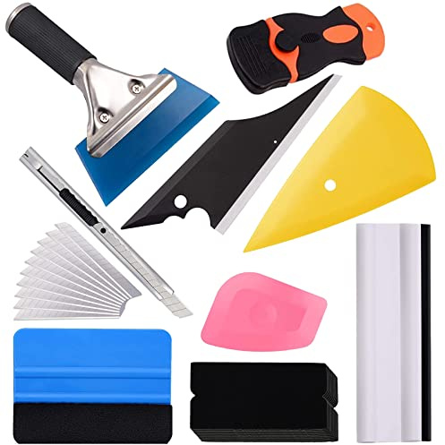 Ehdis Folierungs Werkzeug Kit, Rakel Set, Auto Folierung Set, Vinyl Wrapping Tool, für Car Wrapping, Möbelaufkleber, Fensterfolien, Tönungsfolien, Klebefolien, Tapeten, Fenster Tönung