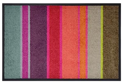 Remember farbenfrohe Fußmatte Largo - saugstarke & strapazierfähige Schmutzfangmatte, rutschfest & waschbar - Ideal für Innen & Außen 50x75 cm
