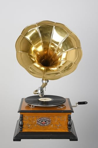 Trichter Grammophon his Masters Voice Plattenspieler Art Deco Schellackplatte lup009 Palazzo Exklusiv