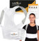 LyfeFocus S1 Premium Invisible Breathable Back Posture Corrector for Men & Women - Upper Back Support Brace & Straightener - Effective Posture Correction for Neck, Shoulder & Back Pain (White, Large)