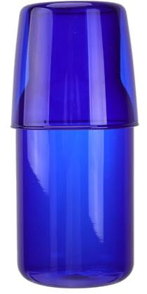 Ensemble de verres transparents pour eau, jus, lait, café, bière et bar - Bleu