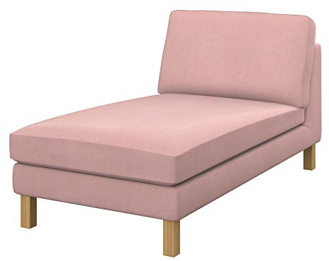 Soferia Überzug Kompatibel Mit KARLSTAD Sofasitzbezug Sitzkissenbezug Chaiselongue-Bezug Husse Cover Einfache Reinigung Allergiefrei Wasserabweisend Majestic Velvet Rosa