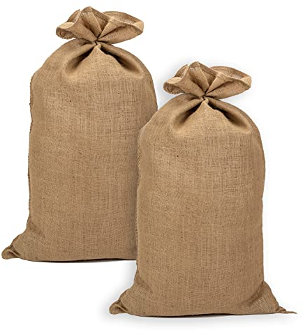 La Cordeline ACJN28PAL-L2 Kartoffelsäcke, Jute, 60 x 105 cm, 305 g/m², 50 kg, naturfarben, 2 Stück