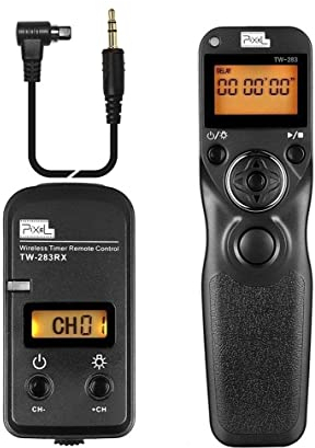 Déclencheur à Distance Pixel TW283 N3 Télécommande Intervallomètre pour Canon EOS R3, R5, 10D, 6D-II, 1DX-II, 1DX-III, 1DS-III, 1D-C, 1D-IV, 1D-III, 5D Mark II, 5D Mark III/IV, 5DS, 6D, 7D MarkII, 50D