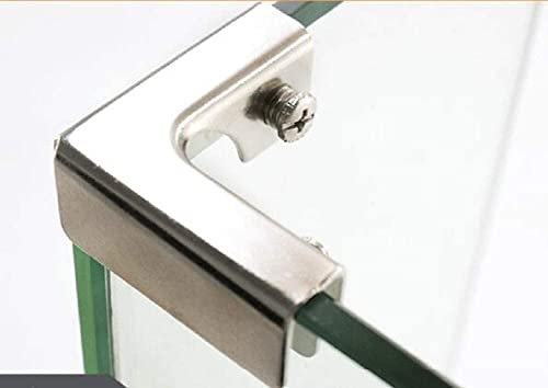 Charnière de pivot de porte en verre, Pièces de douche de la vitrine Pièces de rechange de portes de douche, [2 pcs] Fixation en verre Clip de fixation de verre Combinaison de fixation Accessoires de