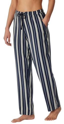Schiesser Pantalon de sommeil long pour femme en coton Web-Mix + Bas de pyjama relax, multicolore 1_180460, 42, Multicolore 1_180460, 44
