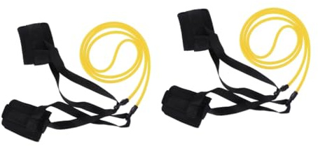 VANZACK 2pcs Set Aqua Jogging Belt Swim Resistance Training Band Elastic Exerciser Ankle Buckle 2m Cord and Girls Friendly