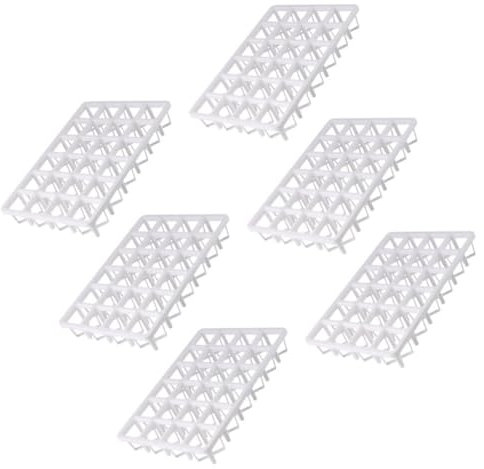 BESPORTBLE 6 Stück Blumentopf-Halterung Keimtablett-Gestelle Blumentopf-Umzugstablett Pflanzenzüchter-Lagerregale Loch-Kindergarten-Topfhalter Für Gartenarbeit Pflanzgefäße Zubehör Weiß